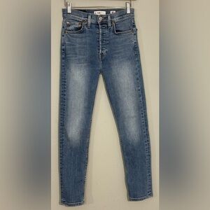 Re/Done High Rise Straight Denim Jeans Women’s Sz26